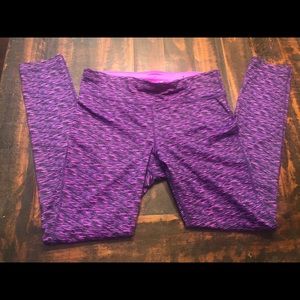 Purple and pink leggings/ yoga ankle pants